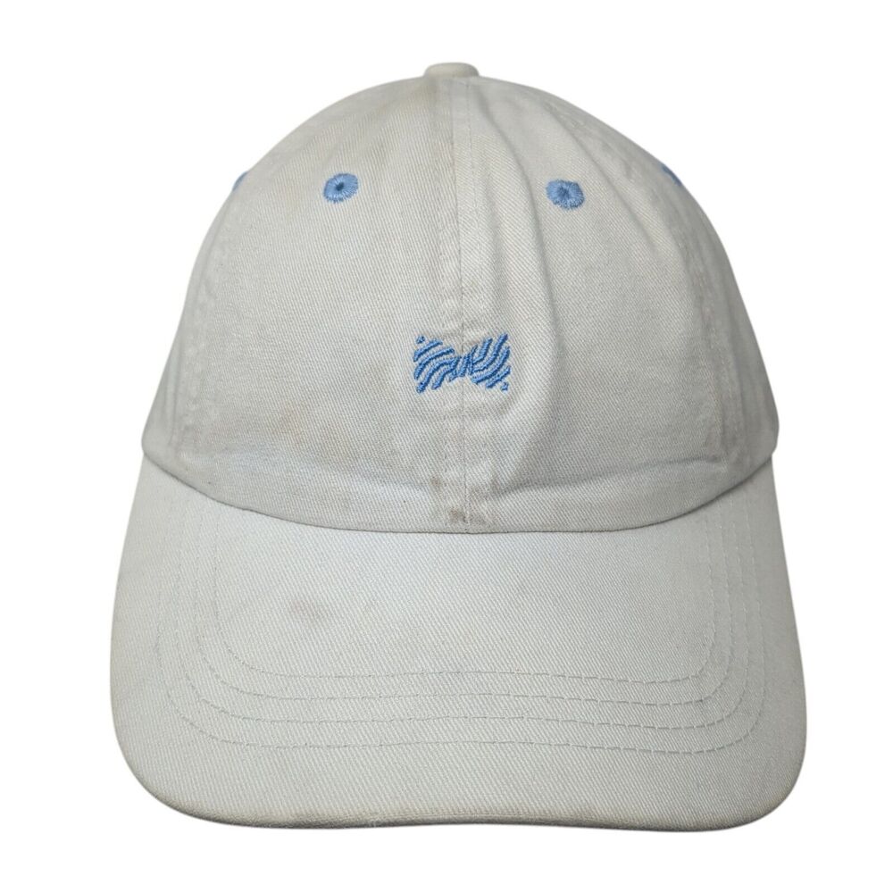Fraternity Collection Slideback Hat White One Size Adjustable Embroidered Cotton